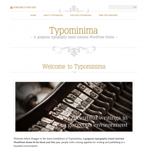 Typominima wordpress freelancer mumbai india theme