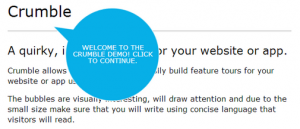 jQuery Crumble Plugin for website quick feature tours